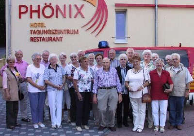 Gruppenfoto am Feuerwehrerholungsheim