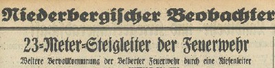 Schlagzeile in der Rheinischen Landeszeitung